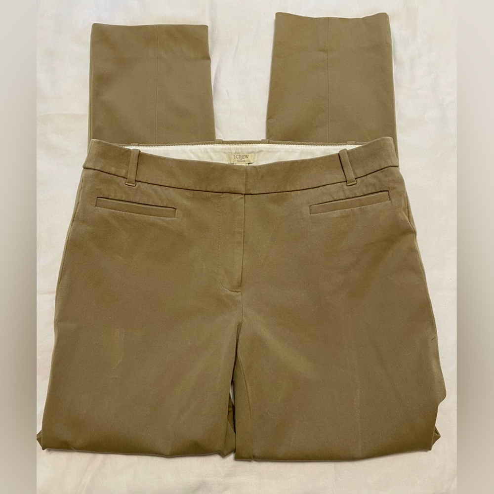 J. Crew Stretch tan pants with back leg seam size 6R